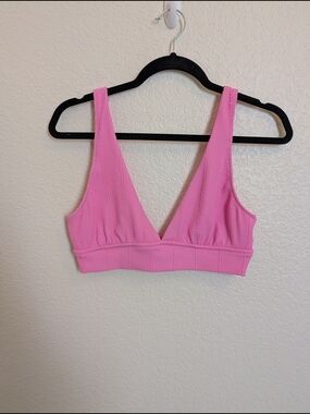 Aerie Hot Pink Swim Top Size Medium Women's 80s Retro Beach Vacation